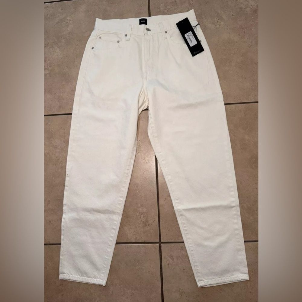 NWT EDWIN Women’s Jeans Anthropologie Anderson Ankle Ivory White - Size 24 - Picture 6 of 11